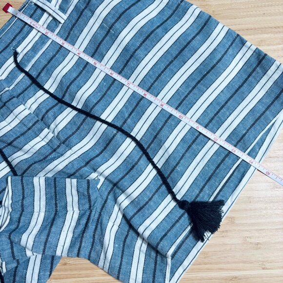 Ann Taylor Loft Riviera Mid Rise Striped Linen Blend Shorts, Sz  8 - Picture 6 of 8
